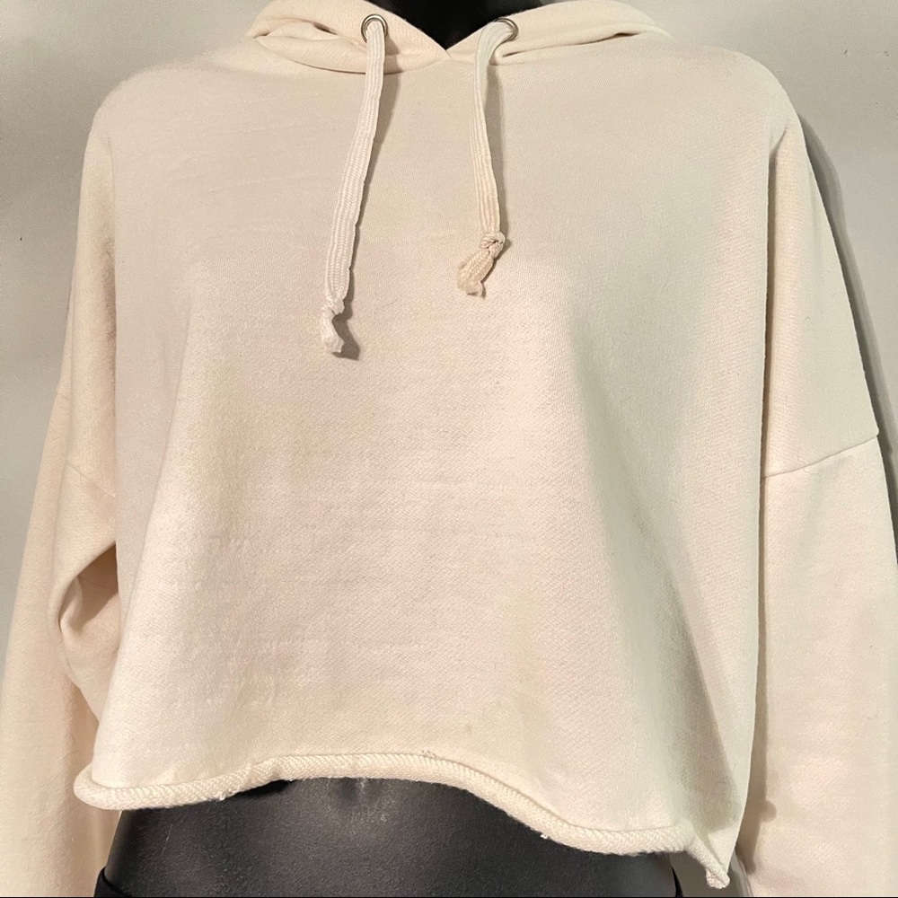 Crop top pull over hoodie
